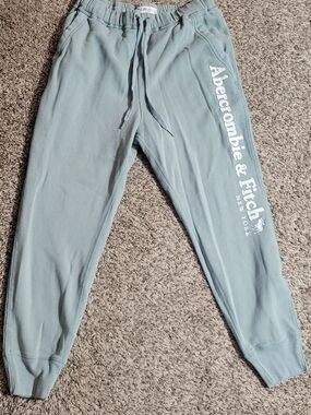 Abercrombie & Fitch  Light Sage Green Joggers with Logo